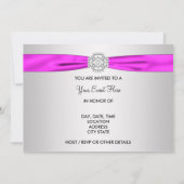 Heet roze all occasion feest template kaart (Achterkant)