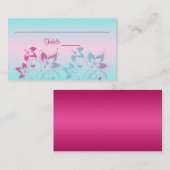 Heet roze, Aqua Bloemen Plaats Kaarten Plaatskaartje (Voorkant / Achterkant)