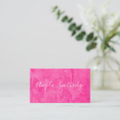 Heet Roze Aquarel Achtergrond Visitekaartje (Staand voorkant)