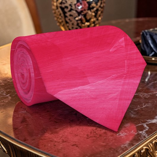 Heet Roze Aquarel Heren Das Op Maat