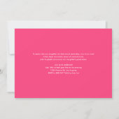 Heet Roze Aquarel Lettering Foto Afstuderen Kaart (Achterkant)