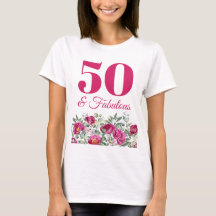 Heet Roze Aquarel Pioenrozen 50 & Fabulous