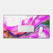 Heet roze aquarellen  bureaumat (Keyboard & Muis)