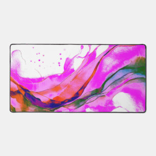Heet roze aquarellen bureaumat