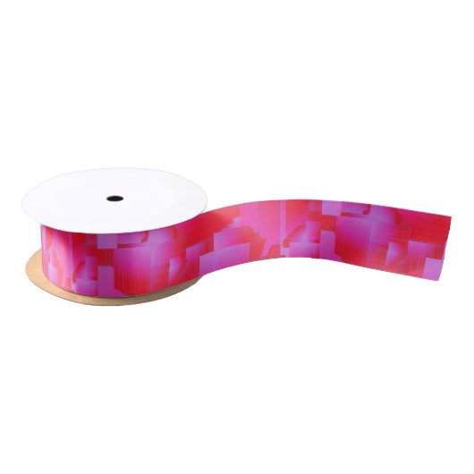 Heet Roze Art Deco Satijnen Lint (Spoel)