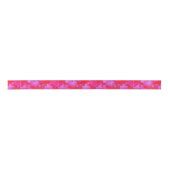 Heet Roze Art Deco Satijnen Lint (Voorkant)