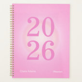 Heet Roze Aura Grote Jaar Planner (Voorkant)