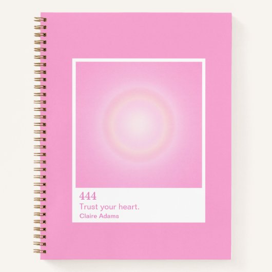 Heet Roze Aura Swatch Engelcijfer Notitieboek (Voorkant)