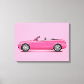 Heet Roze Auto Canvas Afdruk (Voorkant)
