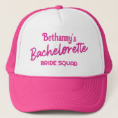 Heet Roze Bachelorette Gepersonaliseerde Trucker H Trucker Pet (Voorkant)