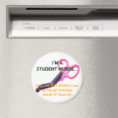 Heet roze bandage scharen verpleegkundige magneet (Insitu (Vaatwasser))