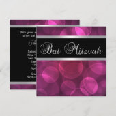 Heet Roze Bat Mitzvah Kaart (Voorkant / Achterkant)