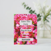 Heet Roze Begonia Bloemen Bewaar de datum, Briefkaart (Staand voorkant)