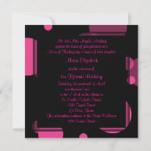 Heet Roze Bellen Quinceanera Kaart (Achterkant)