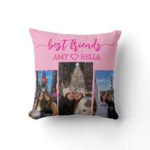 Heet Roze Beste Vrienden 3-Foto Collage Aandenken