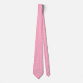 Heet Roze Bladeren & Lijnen Stropdas (Voorkant)