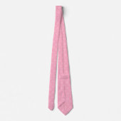 Heet Roze Bladeren & Lijnen Stropdas (Achterkant)