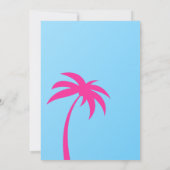 Heet Roze & Blauw Moderne Foto 34e Verjaardag Kaart (Achterkant)