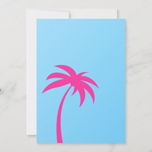 Heet Roze & Blauw Moderne Foto 35e Verjaardag Kaart (Achterkant)