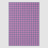 Heet roze blauw paarse Gingham patroon Geometrisch Tissuepapier (Voorkant)