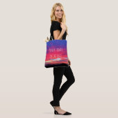 Heet roze blauwe zonsondergang Sla vandaag op het Tote Bag (Op model)