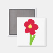 Heet Roze Bloem 2 Magneet (Voorkant / Achterkant)