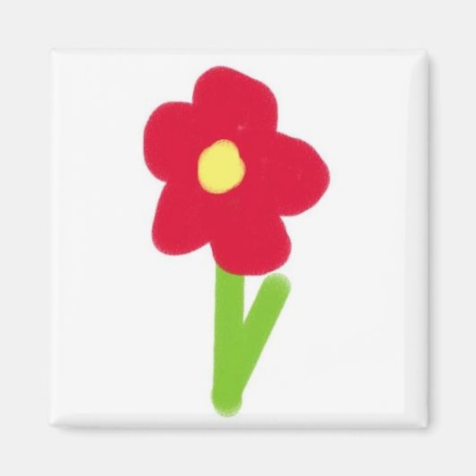 Heet Roze Bloem 2 Magneet (Voorkant)