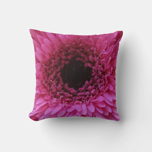 Heet roze bloem kussen (Voorkant)