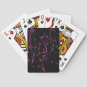 Heet Roze Bloemen Pokerkaarten (Achterkant)