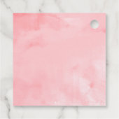 Heet Roze Bloemen Quinceanera Bedankjes Labels (Achterkant)