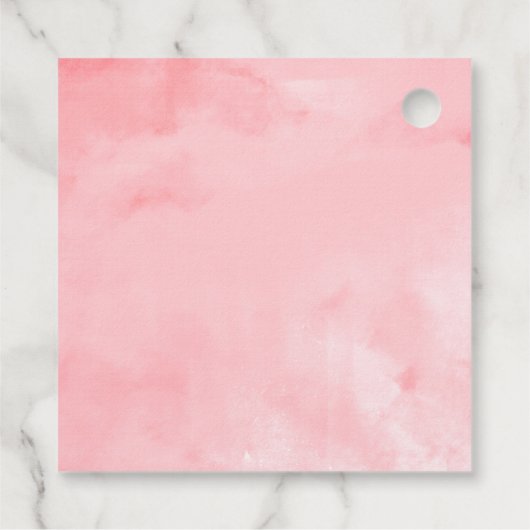 Heet Roze Bloemen Quinceanera Bedankjes Labels (Achterkant)