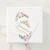 Heet Roze Bloemen Quinceanera Bedankjes Labels (In situ)