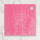 Heet Roze Bloemen Quinceanera Bedankjes Labels (Achterkant)