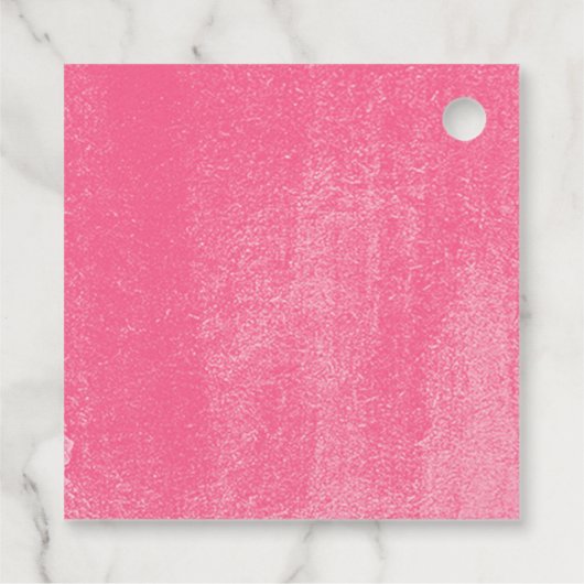 Heet Roze Bloemen Quinceanera Bedankjes Labels (Achterkant)