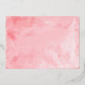 Heet Roze Bloemen Quinceanera Folie Uitnodiging (Achterkant)