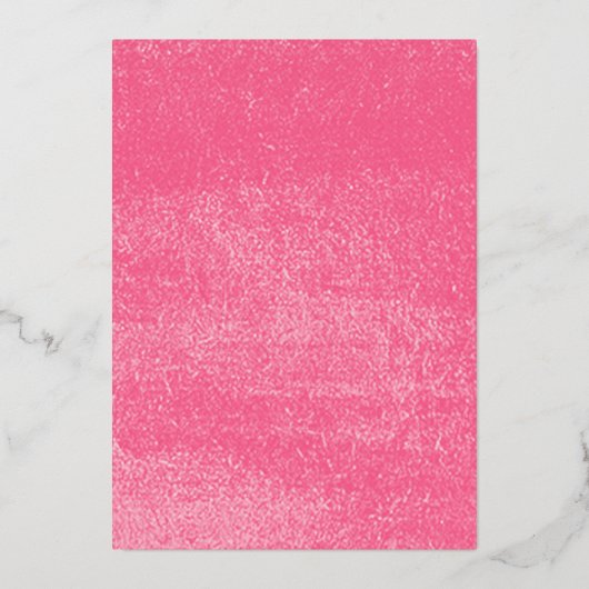 Heet Roze Bloemen Quinceanera Folie Uitnodiging (Achterkant)