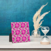 Heet Roze Bloemendessinpatroon Fotoplaat (Insitu)