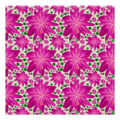 Heet Roze Bloemendessinpatroon Perfect Poster (Voorkant)