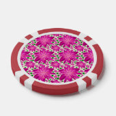 Heet Roze Bloemendessinpatroon Poker Chips (Enkel)