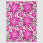 Heet Roze Bloemendessinpatroon Tissuepapier (Voorkant)