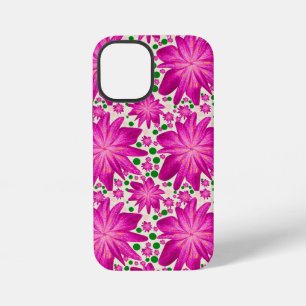 Heet roze bloemloze naadloos patroon  iPhone 12 mini hoesje