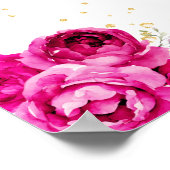 Heet Roze Blond Haar Prinses Verjaardag Welkom Poster (Hoek)