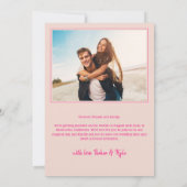 Heet Roze Boog Huwelijksfoto Save the Date (Achterkant)