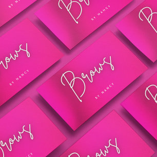 Heet Roze Brows Neon Visitekaartje