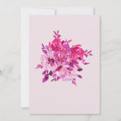 Heet Roze Bruidsfeest Ideeen Kaart (Achterkant)