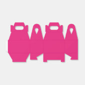 Heet Roze Bruiloft | Krachtige Effen Kleur Uitnodi Bedankdoosjes (Uitgevouwen)