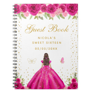 Heet Roze Bruine Haren Prinses Sweet Sixteen Notitieboek