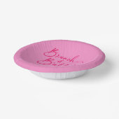 Heet Roze Brunch en Bubbly Verjaardag Brunch Party Papieren Kommen (Gebogen)