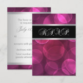 Heet Roze Bubbles RSVP Kaartje (Voorkant / Achterkant)