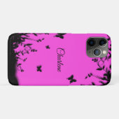Heet Roze Butterfly Garden Persoonlijke benaming Case-Mate iPhone Case (Achterkant (horizontaal))
